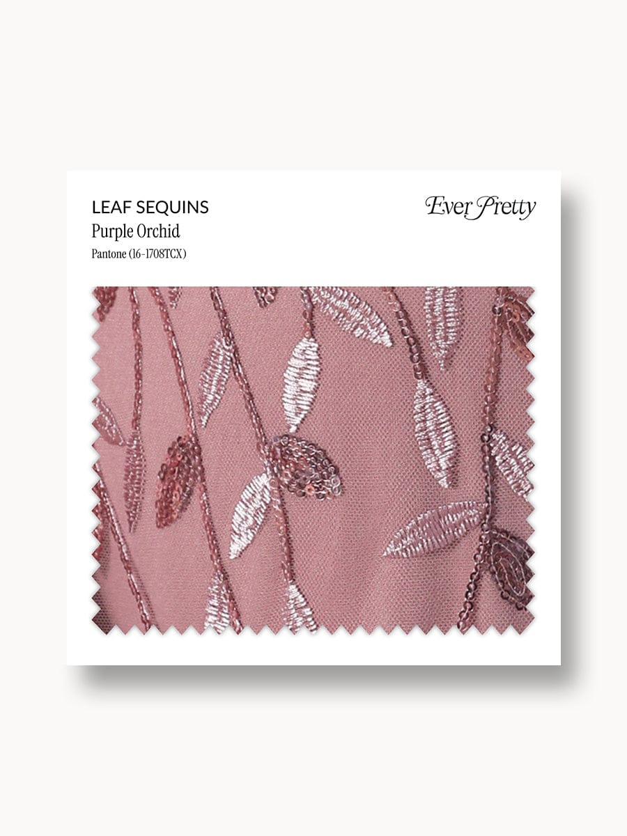 Ever-Pretty Échantillon de Sequins Feuille#Couleur_Orchidee