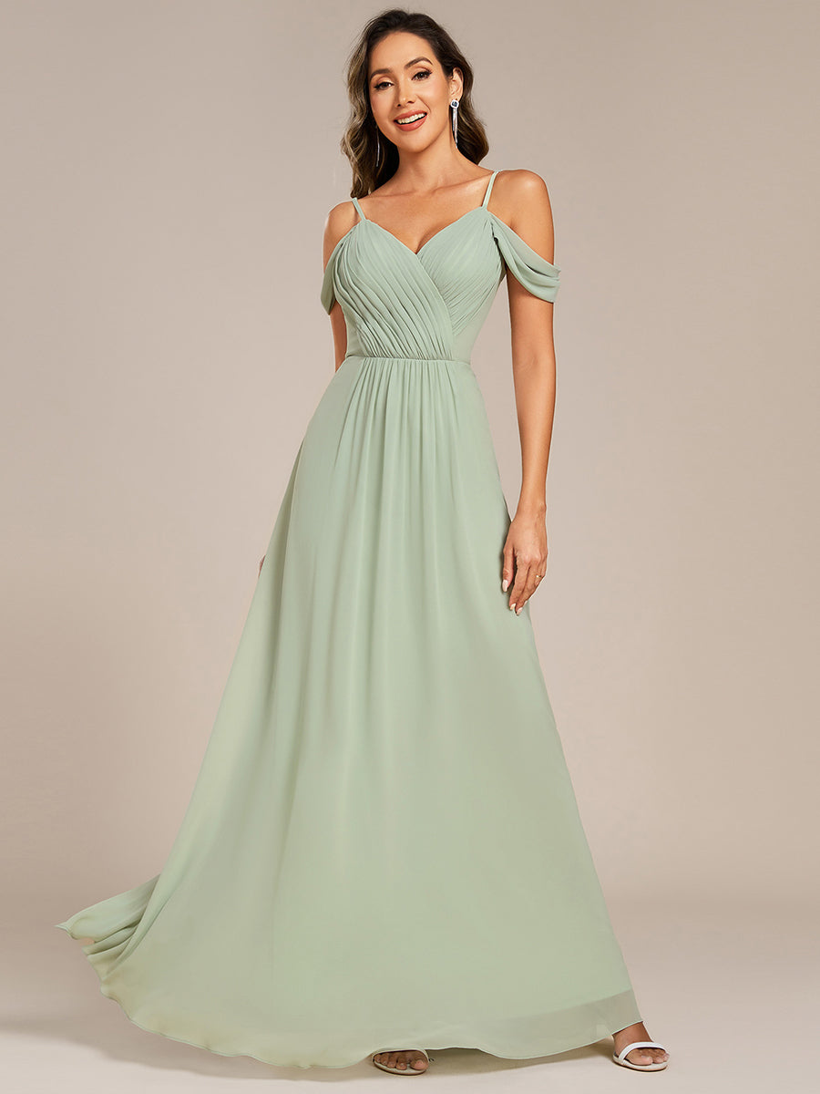 Robe de demoiselle d'honneur transparente dos nu #Couleur_Menthe Verte
