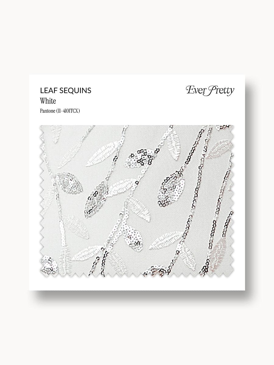 Ever-Pretty Échantillon de Sequins Feuille#Couleur_Blanc