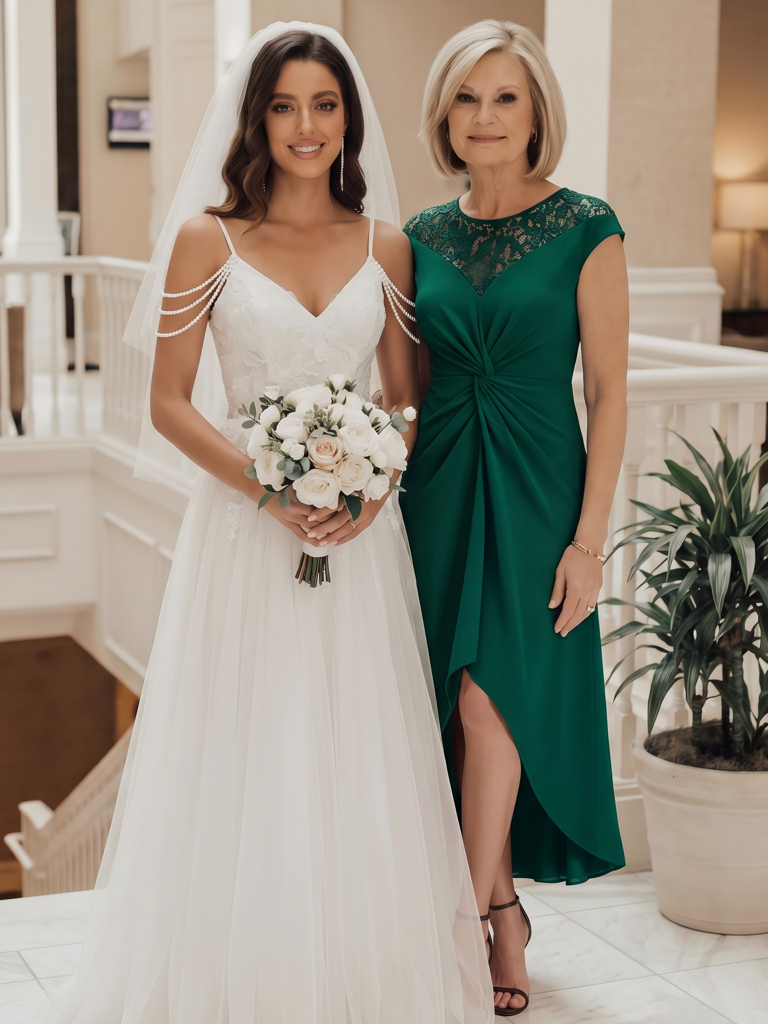 Robe A-Line ¨¤ sequins avec manches courtes et d¨¦tails transparents col rond et ourlet asym¨¦trique #Couleur_Vert Fonce