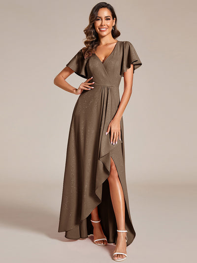 ever MELODÉ|Robe de soirée élégante et scintillante à décolleté plongeant en V(Vente Finale)
