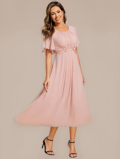 ever PORTIA|Robe dinvite de mariage trapèze à manches courtes avec appliqués plissés
