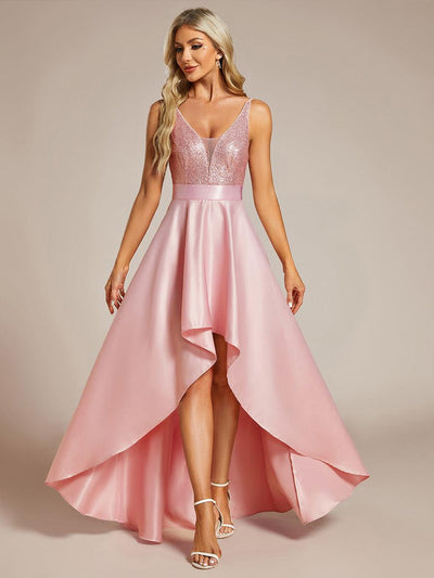ever ALYNA|Robe de Bal Scintillante Sexy avec Dos Nu et Ourlet Irrégulier