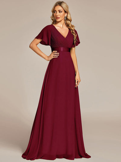 ever MONICA|Robe de soirée de mariage élégante en mousseline taille haute