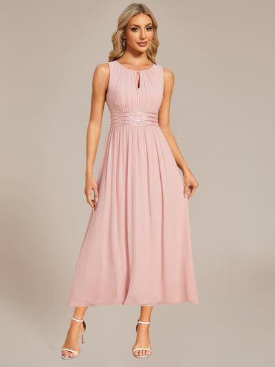ever LIORAEL|Robe de demoiselle d'honneur mi-longue en mousseline avec taille froncée