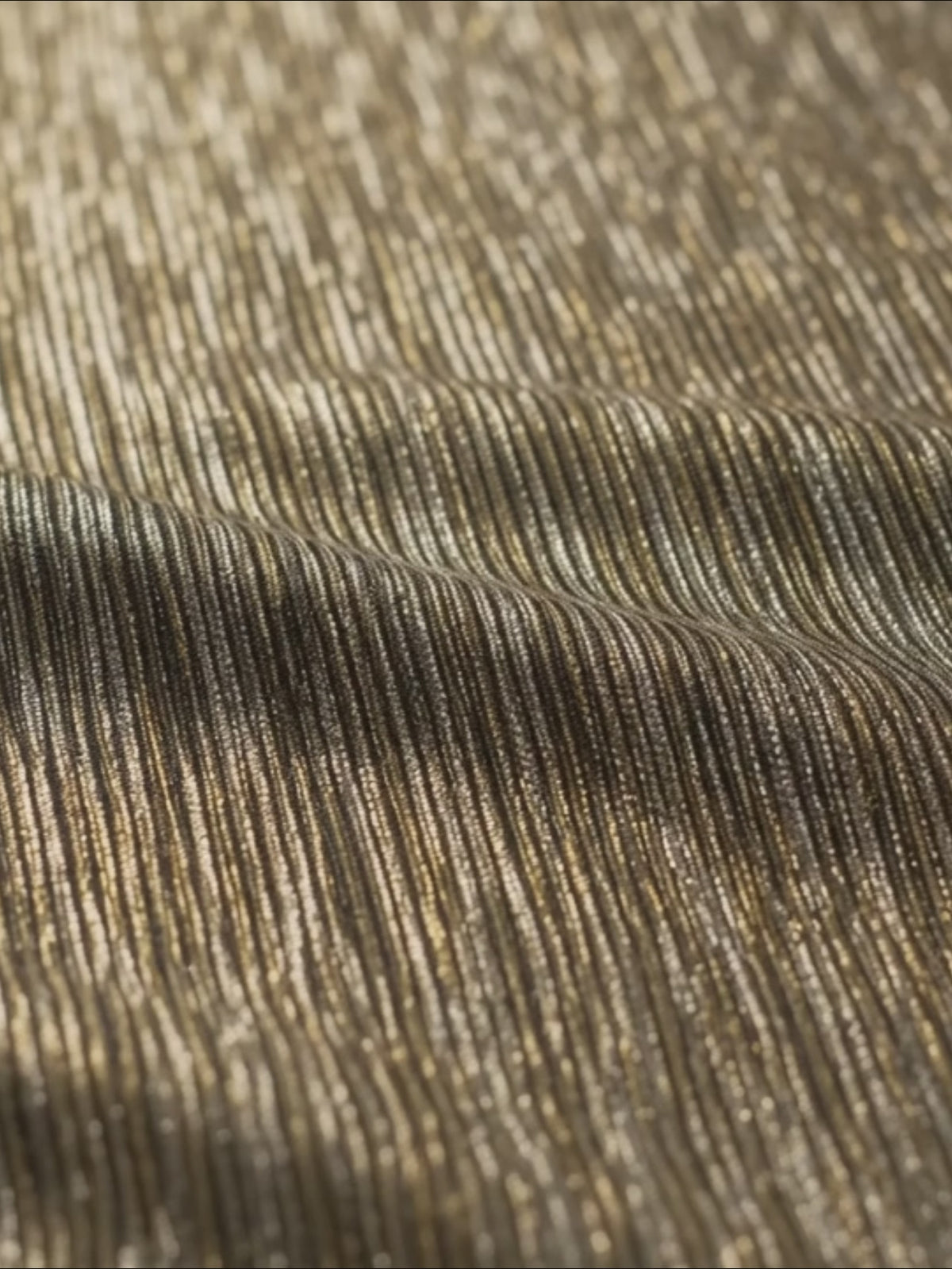 Robe A-Line sans manches maxi pliss¨¦e avec tissu extensible #Couleur_Or métallique