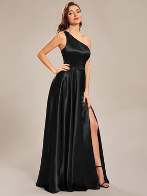 Taille personnalisée Robe de bal une épaule longue en satin une ligne