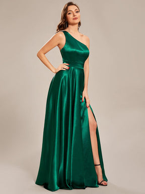 Taille personnalisée Robe de bal une épaule longue en satin une ligne