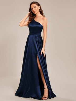 Taille personnalisée Robe de bal une épaule longue en satin une ligne