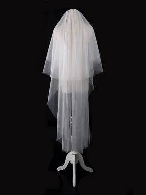 Voile de mariée cathédrale en tulle à plusieurs niveaux