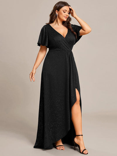pretty MELODÉ|Robe de Soirée élégante à paillettes décolleté en V profond Grande taille (Vente Finale)