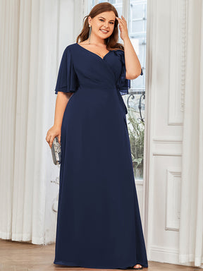 Robe de soirée Grande taille Mousseline Taille haute