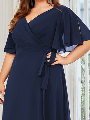 Robe de soirée Grande taille Mousseline Taille haute