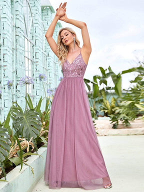Taille personnalisée Robe de soirée Tulle Col V bretelles fines