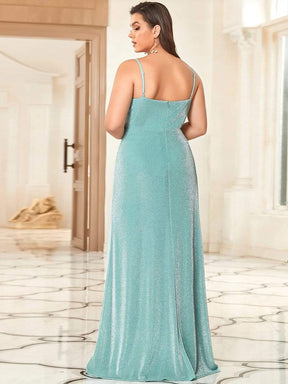 Robe de soirée trapèze plissée sans manches chatoyante