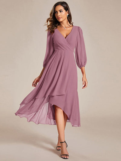 ever BRIAR|Robe invitée mariage mi-longue manches 3/4 ourlet asymétrique