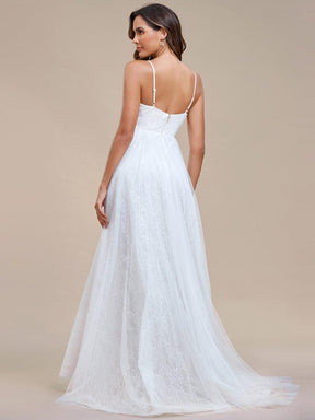 Robe de mariée A ligne sans manches Col en V