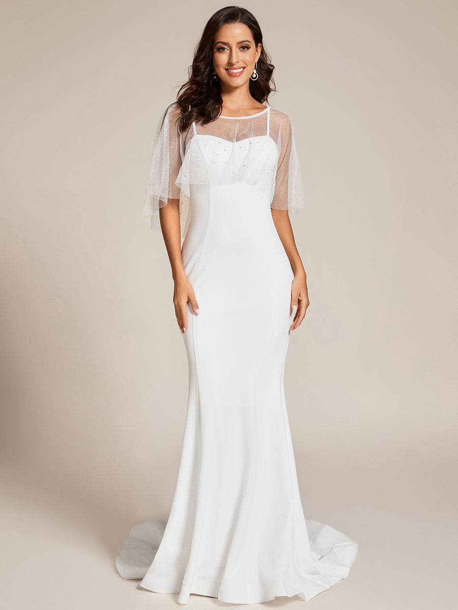 Taille personnalisée Robe de mariée Décolleté en cœur Moulante longue #Couleur_Blanc