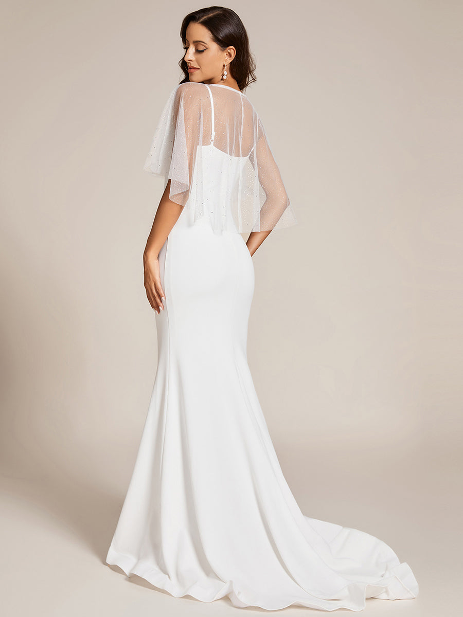 Taille personnalisée Robe de mariée Décolleté en cœur Moulante longue #Couleur_Blanc