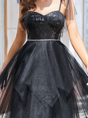Robe de mariée longue sans manches à bretelles spaghetti chérie