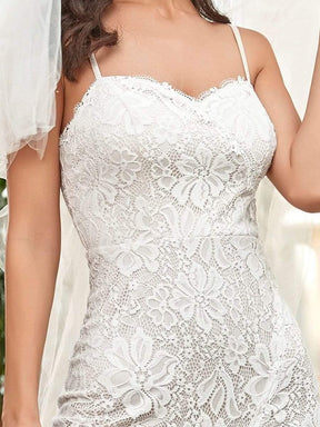 Taille personnalisée robe de mariée sirène à bretelles spaghetti chérie