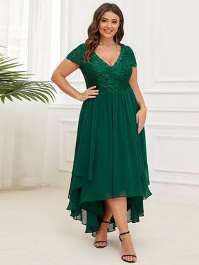 Robe de mère de la mariée à manches courtes avec rubans vintage Grande taille