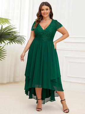 Robe de mère de la mariée à manches courtes avec rubans vintage Grande taille