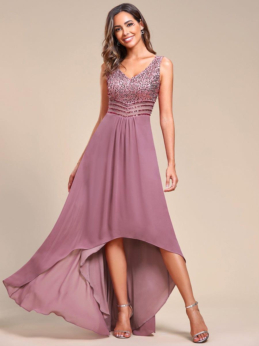 Robe De Soirée Jenny Yoo 'Shiloh' - Sans Bretelles - Mousseline De Soie - Taille 8 - Gris Ardoise - Neuve Avec étiquettes