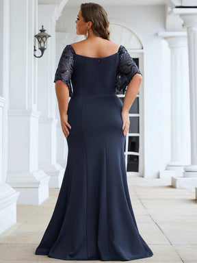 Robe de Soirée Grande Taille Sirène Moulante Sexy à Manches évasée