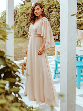 Taille personnalisée Robe de Demoiselle d'Honneur élégante en Mousseline