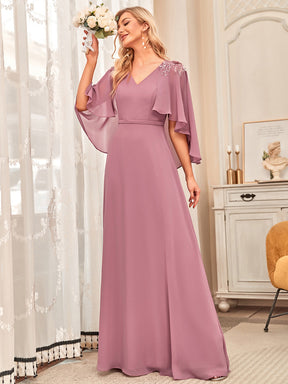Taille personnalisée Robe de Demoiselle d'Honneur élégante en Mousseline