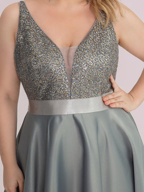 Robe de Bal Grande Taille Scintillante Sexy avec Dos Nu et Ourlet Irrégulier