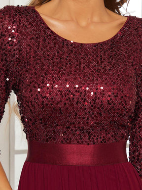 Taille personnalisée Robe de soirée encolure ronde sequins