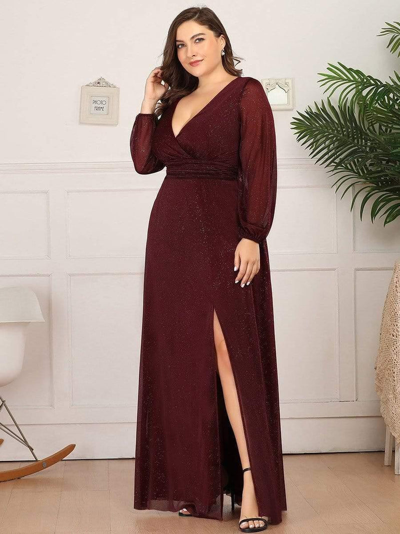 Ever-Pretty Robe Mariage Invitée Femme Midi Col V Asymétrique Tulle Brodée Élégante EG51159 - Robe De Soirée Chic Cocktail