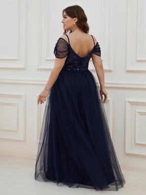 Robe Demoiselle d'Honneur en Tulle Longue Femme Épaules Dénudées