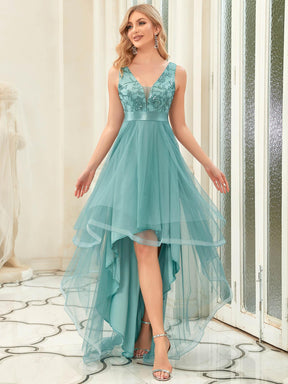 Taille personnalisée Robes de bal Tulle Paillettes High Low Asymétrique