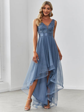 Taille personnalisée Robes de bal Tulle Paillettes High Low Asymétrique