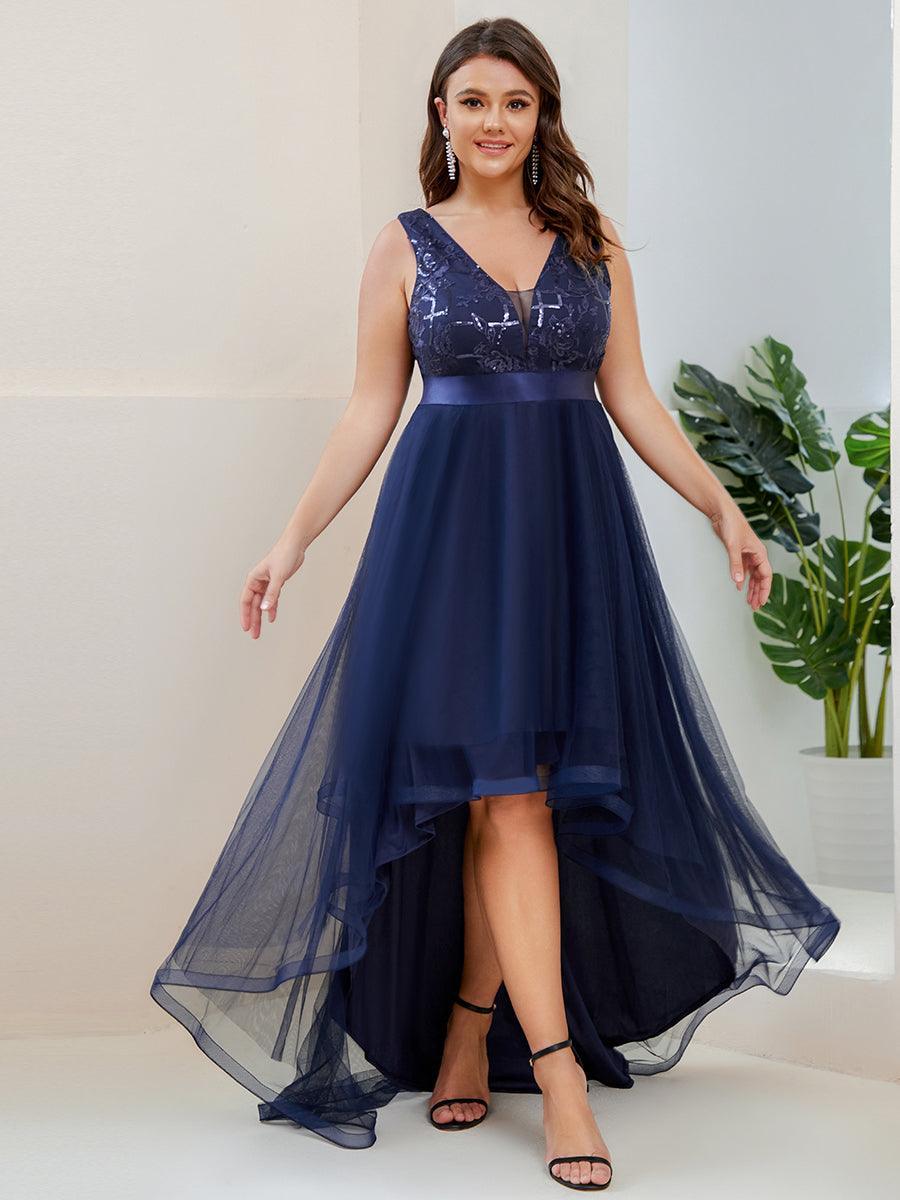 Robes de bal en Tulle à Paillettes High Low Asymétrique