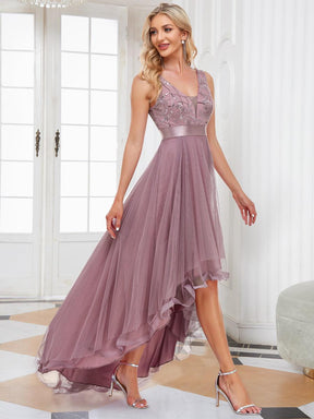 Taille personnalisée Robes de bal Tulle Paillettes High Low Asymétrique