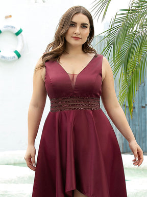 Robe de cocktail asymétrique haute taille grande taille pour femmes