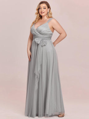 Grande taille Maxi long double col V Tulle Robes de mariée