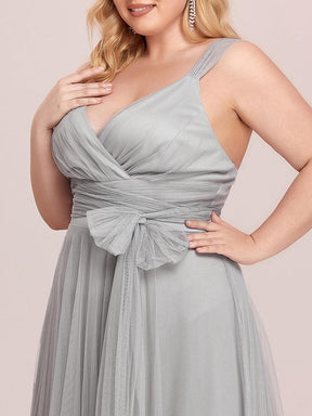 Grande taille Maxi long double col V Tulle Robes de mariée