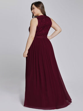 Robe de Soirée Grande Taille longue Taille Haute en Dentelle