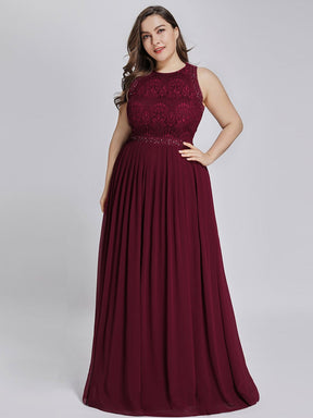 Robe de Soirée Grande Taille longue Taille Haute en Dentelle