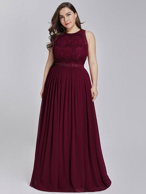 Robe de Soirée Grande Taille longue Taille Haute en Dentelle