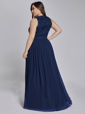 Robe de Soirée Grande Taille longue Taille Haute en Dentelle