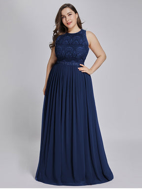 Robe de Soirée Grande Taille longue Taille Haute en Dentelle