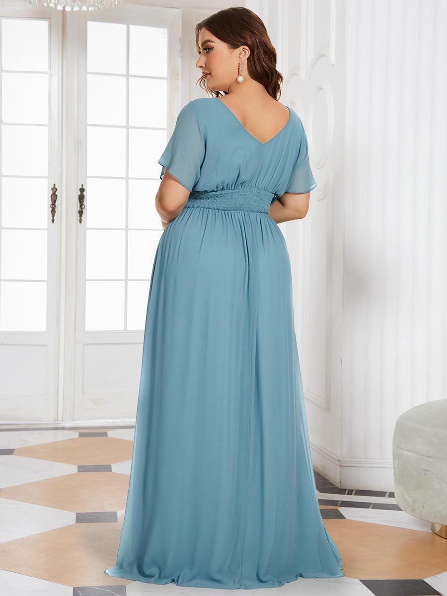 Robe de demoiselle d'honneur longue en mousseline de soie sexy pour femmes