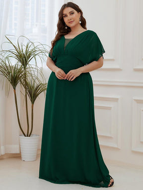 Robe de Soirée Longue Grande Taille en Mousseline à Taille Empire