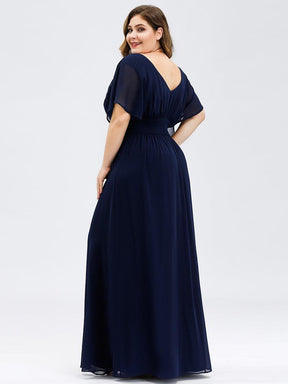 Robe de Soirée Longue Grande Taille en Mousseline à Taille Empire